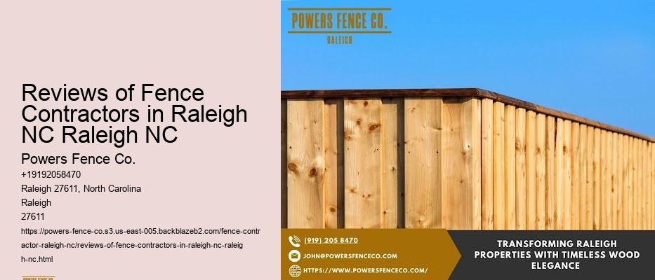 Reviews of Fence Contractors in Raleigh NC Raleigh NC